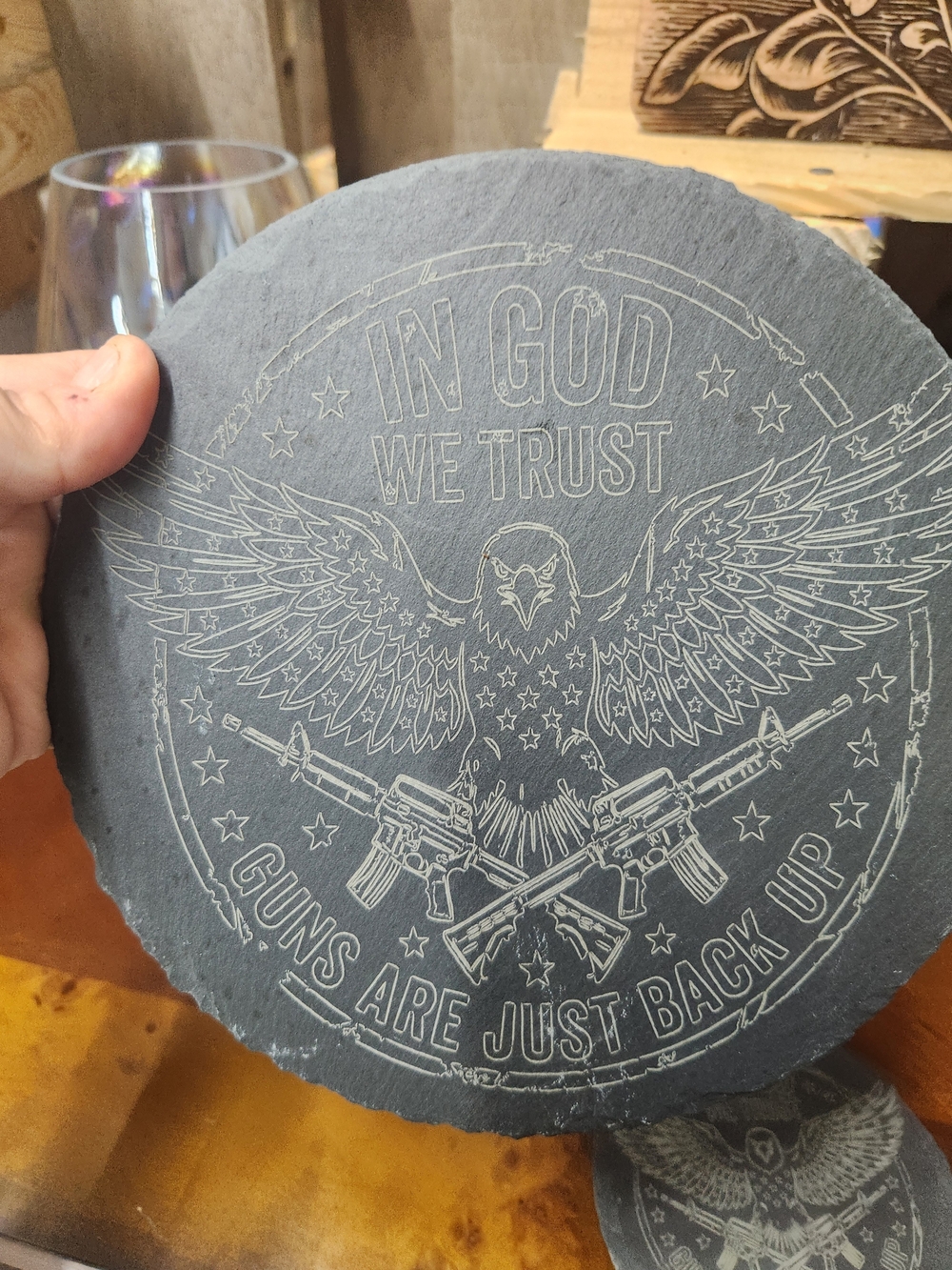 Etched Slate Stone